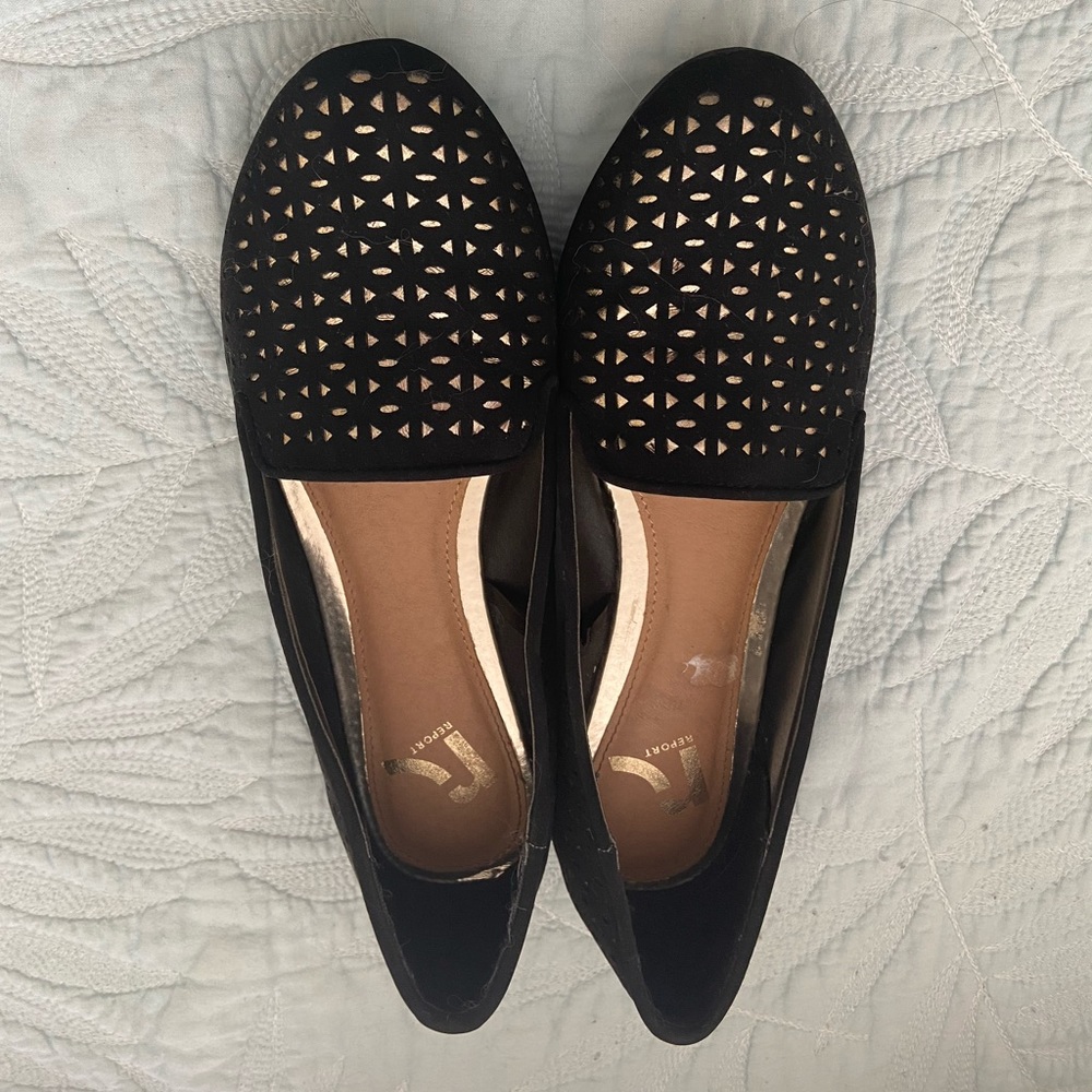 Black and Gold Flats